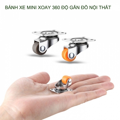 Banh xe mini xoay 360 do