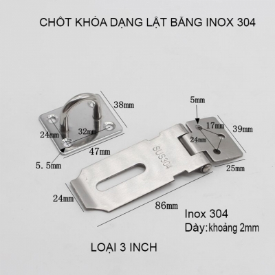 chốt lật có móc khóa