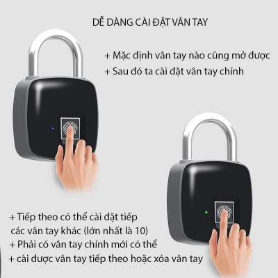 khoa vali van tay