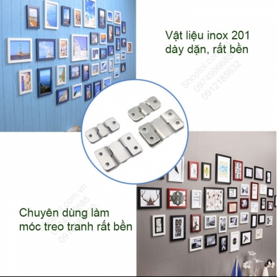 moc treo tranh inox 201