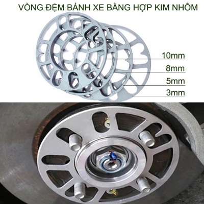 mieng dem hop kim nhom cho banh xe hoi 10mm