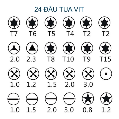 bo tua vit van oc dien thoai - dong ho