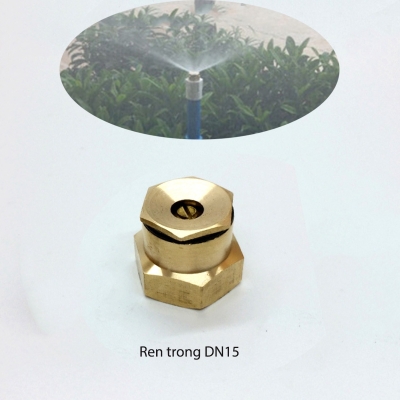 Đầu vòi phun tưới cây bằng đồng DN15 ren trong