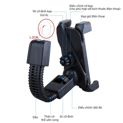 kep dien thoai xe may