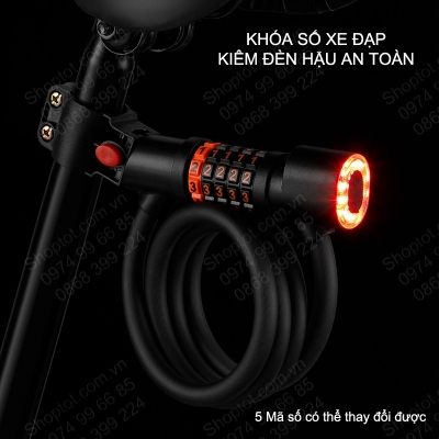 khoa so day xe dap kiem den bao hau