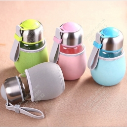 Bình đựng nước uống bằng thủy tinh 400ml cho học sinh, sinh viên, dân văn phòng