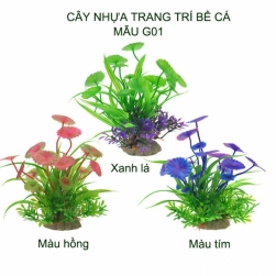 01 Cây nhựa thủy sinh trang trí bể cá cảnh, mẫu G01