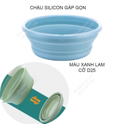 Thau chậu gấp gọn đa năng bằng nhựa mềm dẻo D25cm-CNG01