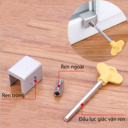 Chốt chặn cửa trượt dạng vít J3209 bảo vệ an toàn cho trẻ, chống trộm