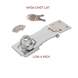 Chốt lật có khóa cho hòm, tủ, ngăn kéo bàn loại phẳng 4inch