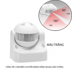 Công tắc cảm biến chuyển động hồng ngoại P002 gắn tường 1200W-220V