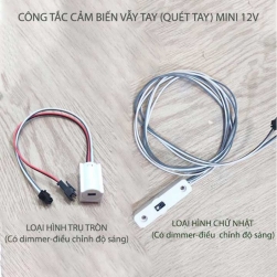 Công tắc cảm biến vẫy tay thông minh 12V-36W, dùng điều kiển đèn led dây có dimmer-điều chỉnh độ sáng