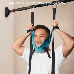 Đai kéo giãn đốt sống cổ loại gắn xà ngang dùng cho người thoái hóa đốt sống cổ (vải bông mềm, dây dù)