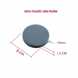 Đầu đá (đĩa sủi) tạo sủi bọt khí ô xy cho bể cá cảnh D6cm (tròn dẹt)