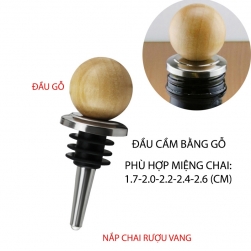Nắp đậy chai vang, chai đồ uống bằng inox với miệng chai có nhiều kích thước lựa chọn
