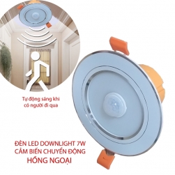 Đèn LED downlight 7W kèm cảm biến chuyển động hồng ngoại YX9257
