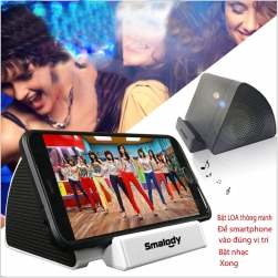 Giá đỡ điện thoại kiêm loa di động kết nối không dây thông minh