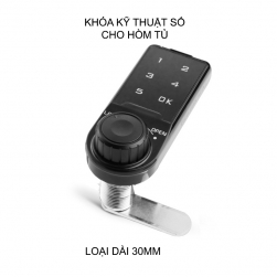 Khóa số điện tử KP-ER cho hòm tủ, ngăn kéo bàn tủ, có thể thay đổi mã số, loại dài 30mm