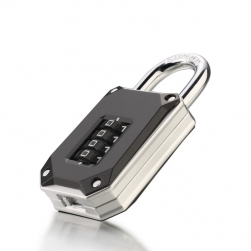 Khóa số 4 số KP0321 móc khóa thép cứng D7mm, thân làm bằng hợp kim ghép bằng đinh tán, đổi được mã số