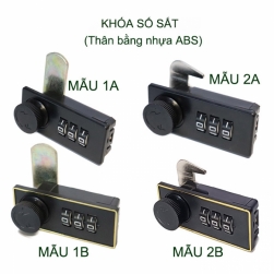 Khóa số tủ sắt hình chữ nhật, bằng nhựa ABS, có thể thay đổi mã số
