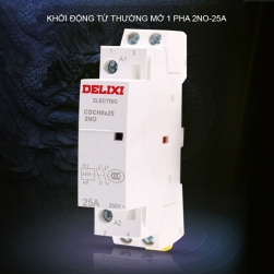 Khởi động từ-contactor 1 pha C-25A2NO (2 cổng thưởng mở) hoặc 2NC (thường đóng) dạng tép