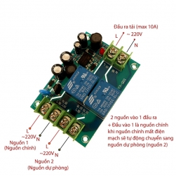 Mạch tự động chuyển đổi nguồn điện YX-Q01 220V-10A (ATS 220V-10A)
