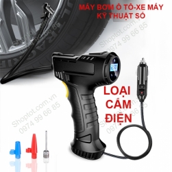 Máy bơm lốp ô tô đa năng thông minh màn hình kỹ thuật số CZK3665, loại cắm điện 12V
