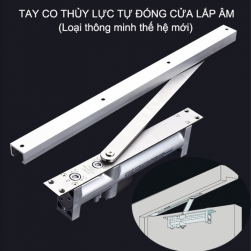 Tay co tự đóng cửa thế hệ mới, lắp âm, chịu tải trọng lên tới 30-80kg (LA3256-bằng hợp kim nhôm và inox 304)