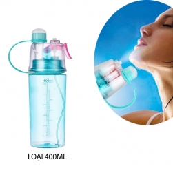 Bình đựng nước thể thao S-8520 có đầu xịt phun sương bằng nhựa PC (400ml)