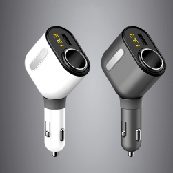 Đầu sạc điện thoại xe hơi có đồng hồ vôn kế 3 cổng sạc USB và 01 ổ cắm điện xe hơi