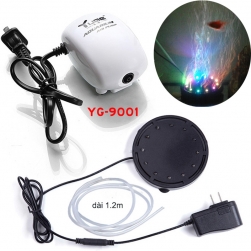 Bộ đèn LED đổi màu bể cá Q12 có đầu sủi bọt kèm máy tạo khí oxy cho bể cá