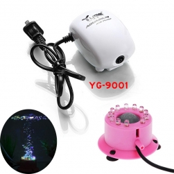 Bộ đèn LED đổi màu bể cá có đầu tạo sủi bọt kèm máy tạo khí oxy cho bể cá