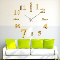 Đồng hồ dán tường tự làm DIY số và chữ tiếng anh