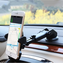 Kẹp điện thoại gắn nhựa và kính xe ô tô JZ25 thân có thể kéo dài và xoay 360 độ