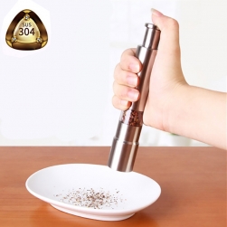Lọ đựng và xay hạt tiêu đa năng kiểu nút ấn nhả vỏ inox 304