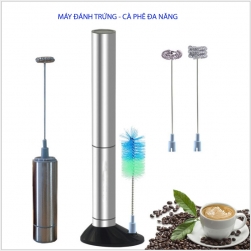 Máy đánh trứng, sữa, cà phê đa năng MFB1501B với 3 đầu, có đế, vỏ inox 304 không gỉ