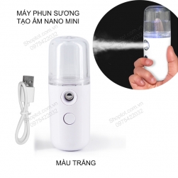 Máy phun sương tạo ẩm, xông hơi nano mini cầm tay, sử dụng pin sạc gắn bên trong HZC-V1