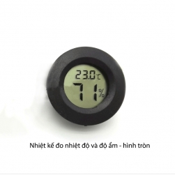 Nhiệt kế hiển thị nhiệt độ và độ ẩm kỹ thuật số hình tròn
