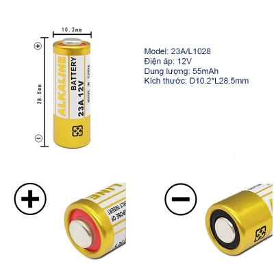 Bộ 5 viên Pin tiểu 12V23A cho điều khiển cửa cuốn, điều khiển từ xa khác (remote)
